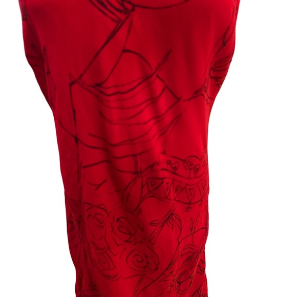 Chico's Red Sleeveless Flared Dress Women's Vintage Size 2 - Picture 5 of 9